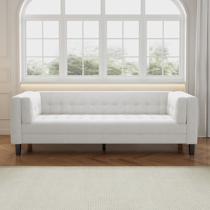 3 Seater Upholstered Tufted Sofa