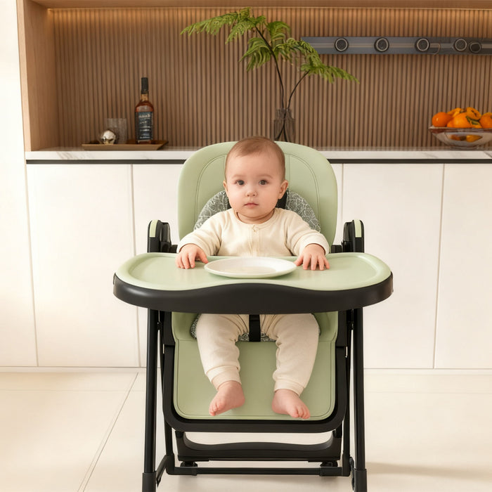 Convertible Baby High Chair To Rocker With 5 Point Harness