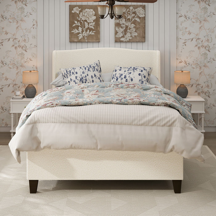 Platform Bed Frame With Tall Headboard And High Footboard