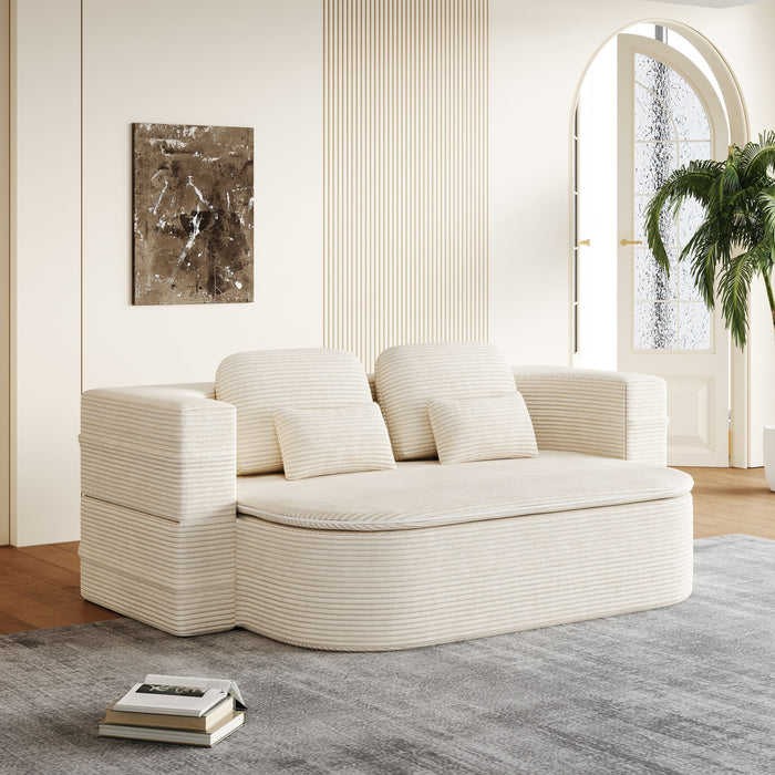 2 In 1 Foldable Sofa Bed With Multi Functional Blanket