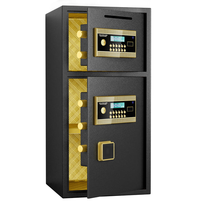 Large Double Door Coin Operated Safe, Digital Security Safe With Fireproof And Waterproof Bag