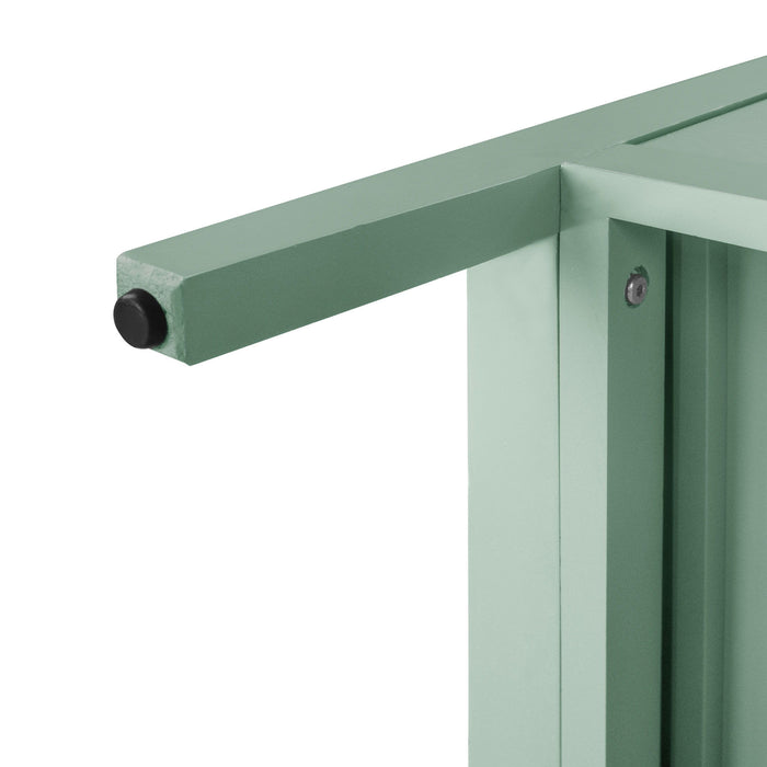 3 Drawer Storage Cabinet With Hollow Carved Design And Metal Handles, Chest For Entryway, Living Room Or Bedroom - Light Green