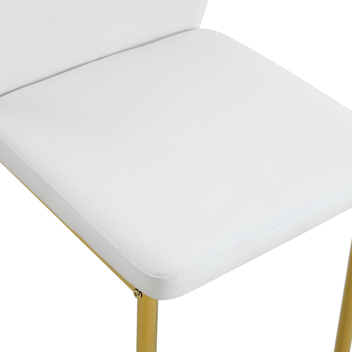 Luxury Simple Chair With Metal Gold Leg