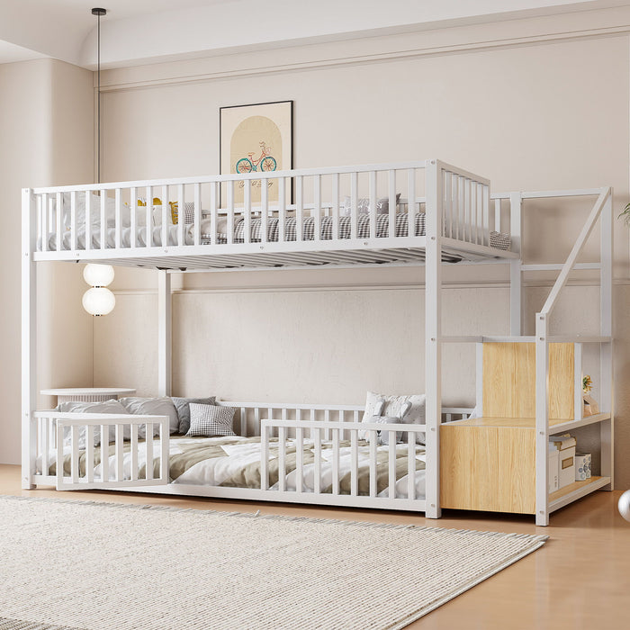 Bunk Bed With Storage Ladder, Compact Design