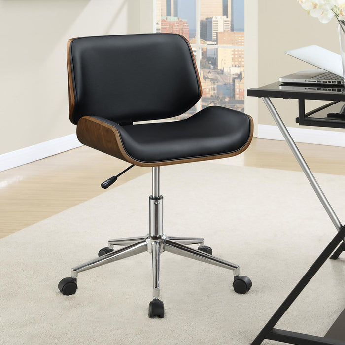 Swivel Office Chair With Adjustable Height - Black