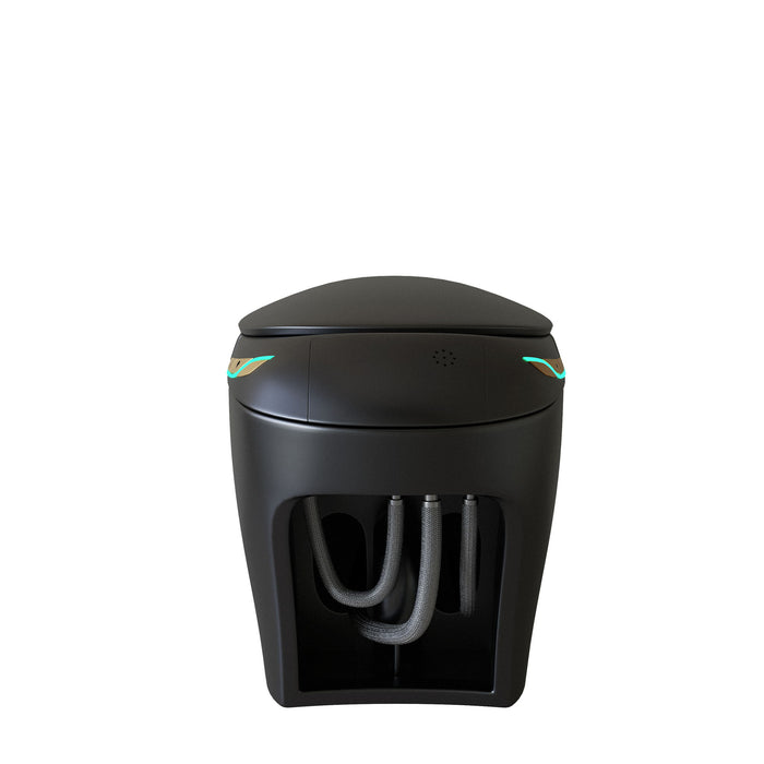 Unique Smart Toile With Built In Bidet, Auto Open / Close Seat, Foot Sensor, LED Display, Night Light, Warm Water & Dryer Ceramic