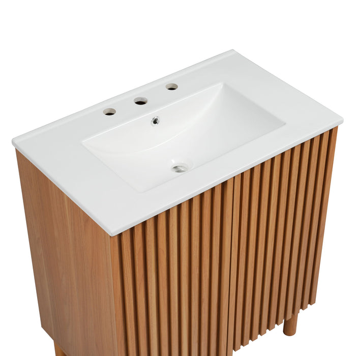 Traditional Bathroom Vanity With Ceramic Sink