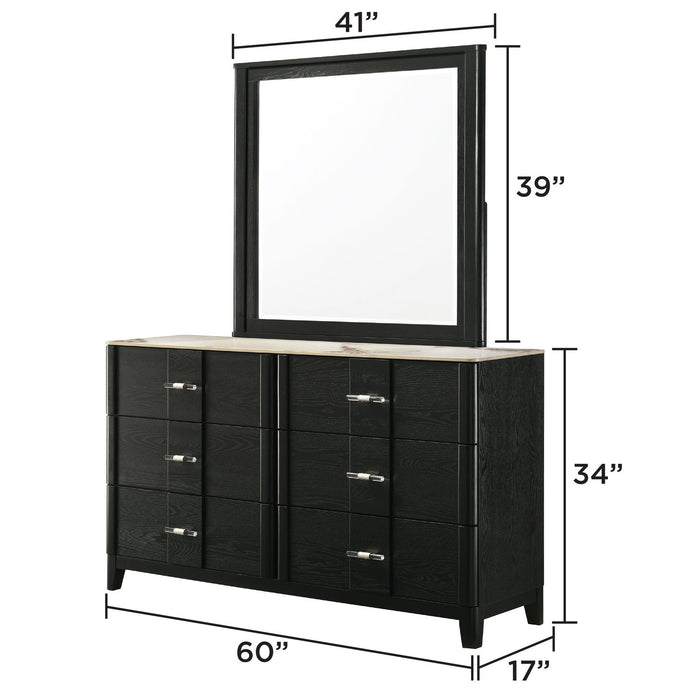 Opel - Bedroom Mirror - Black
