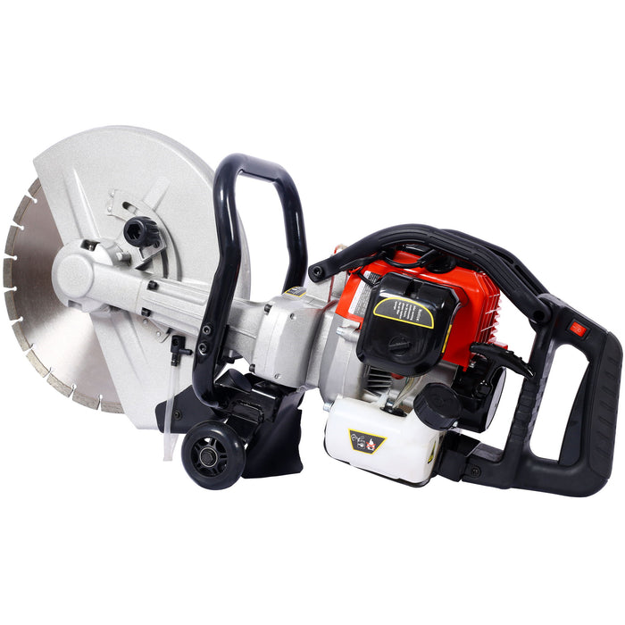 Industrial 52Cc 2 Stroke Gas Powered Concrete Cut Off Saw With Blade Steel - Red