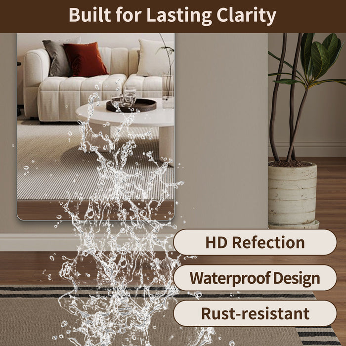 Full Body Round Corner Mirror For Living Room