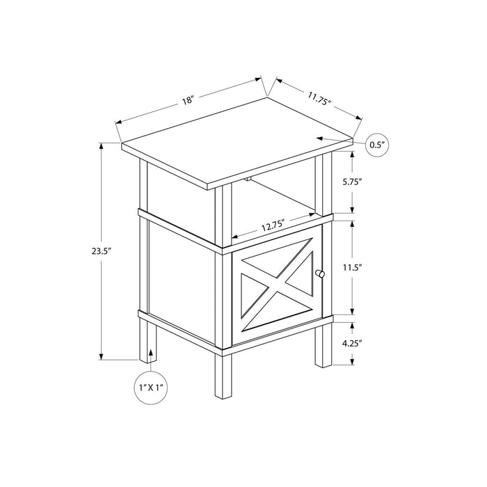 Transitional Accent Table With Storage