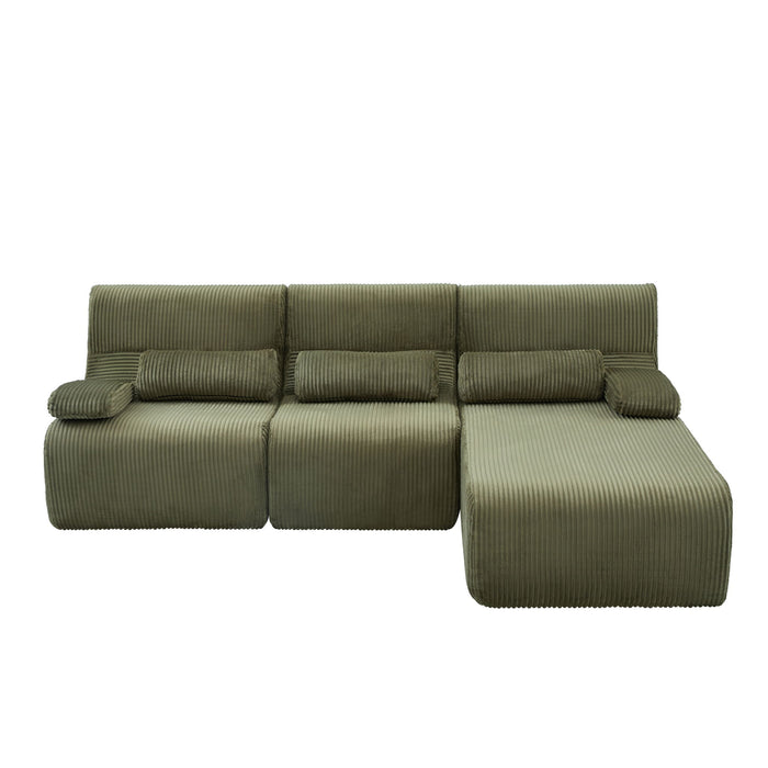 Oversized Sectional Sofa, Living Room Seating With Modular Design