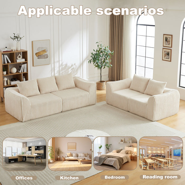 Minimalist Set With Curved Lines & Gently Sloped Backrest