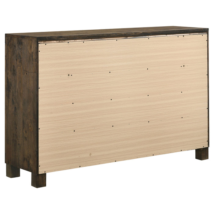 Bren - 8 Drawer Dresser With Pull Handles - Rustic