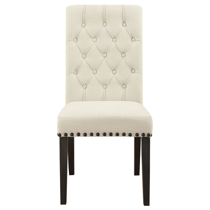 Tufted Rolled Backrest Side Chairs (Set of 2)