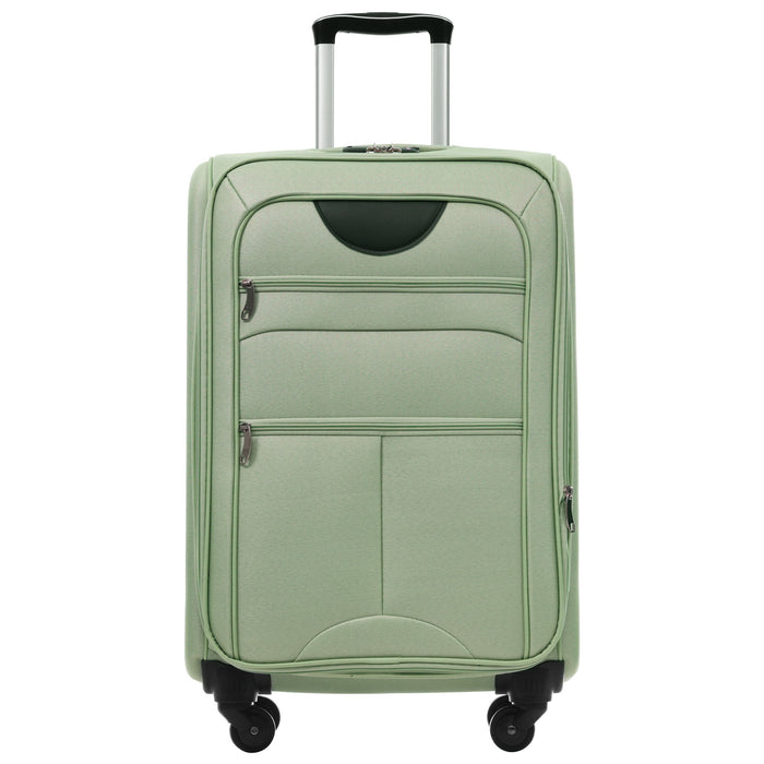 Softside Luggage Expandable 3 Piece Set Upright Spinner Lightweight Suitcase