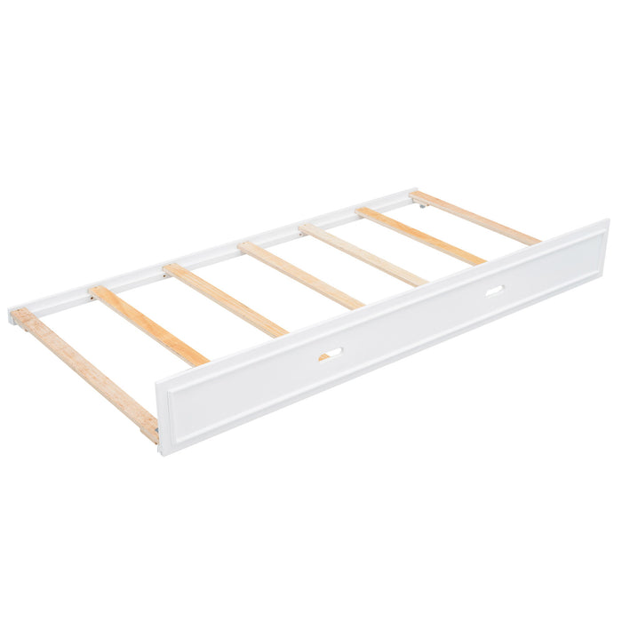 Daybed With Storage Shelves, LED, USB, And Trundle