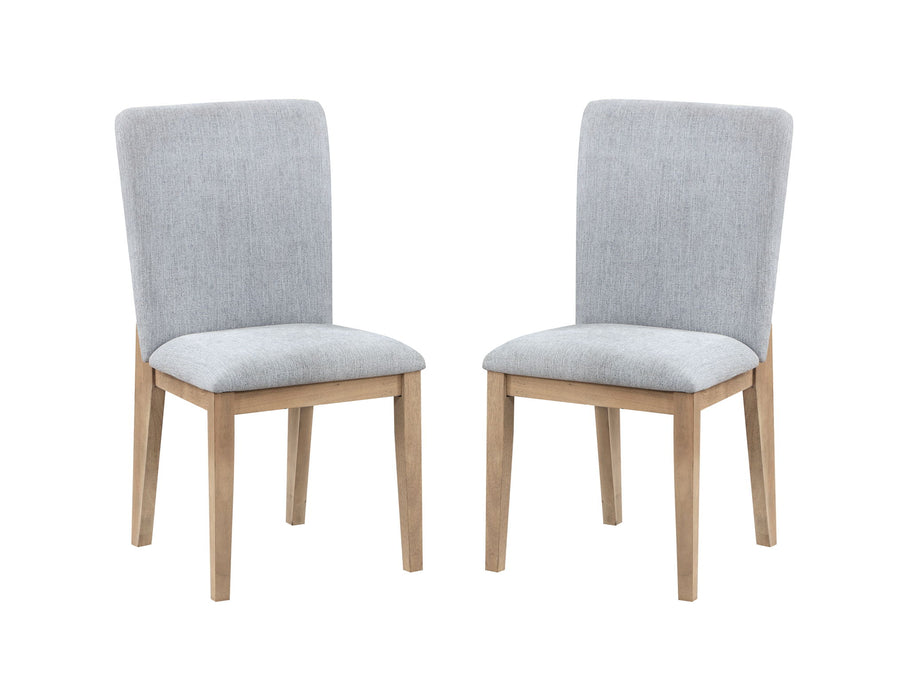 Caspian - 5 Piece Round Dining Table Set With Chairs - Oak