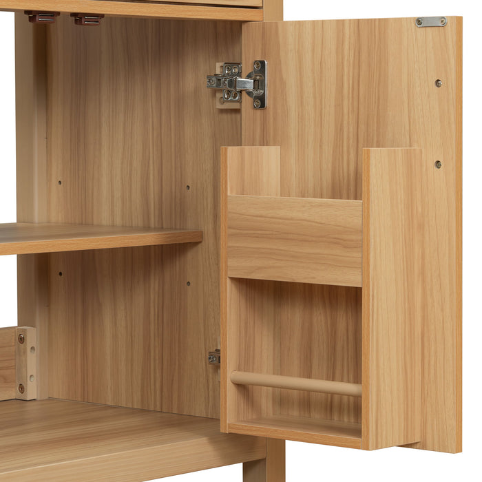 Bathroom Vanity With Flip Drawer, 2 Soft Close Doors, Adjustable Shelf And Ceramic Sink