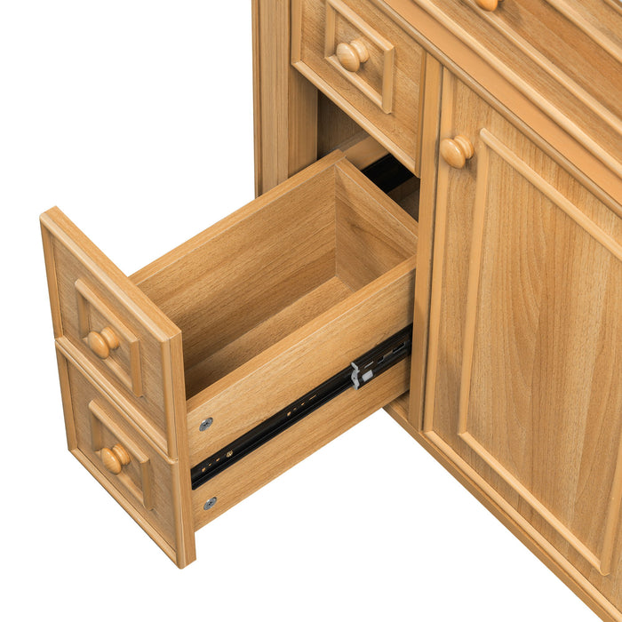 Bathroom Vanity With Sink, Cabinet With Flip Out Drawer, 2 Soft Close Drawers, 1 Soft Close Door - Wood