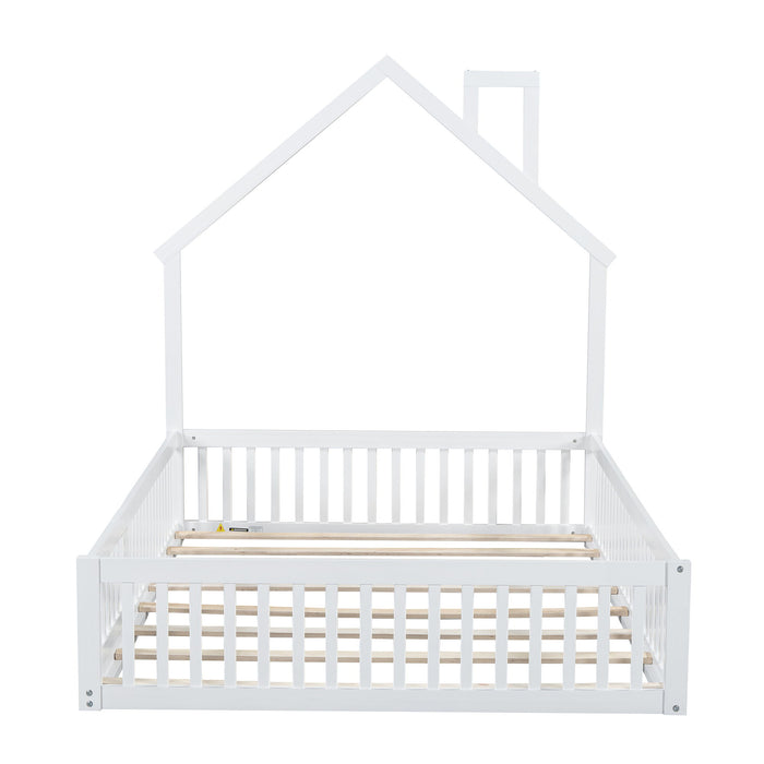 House Platform Bed With Guardrail