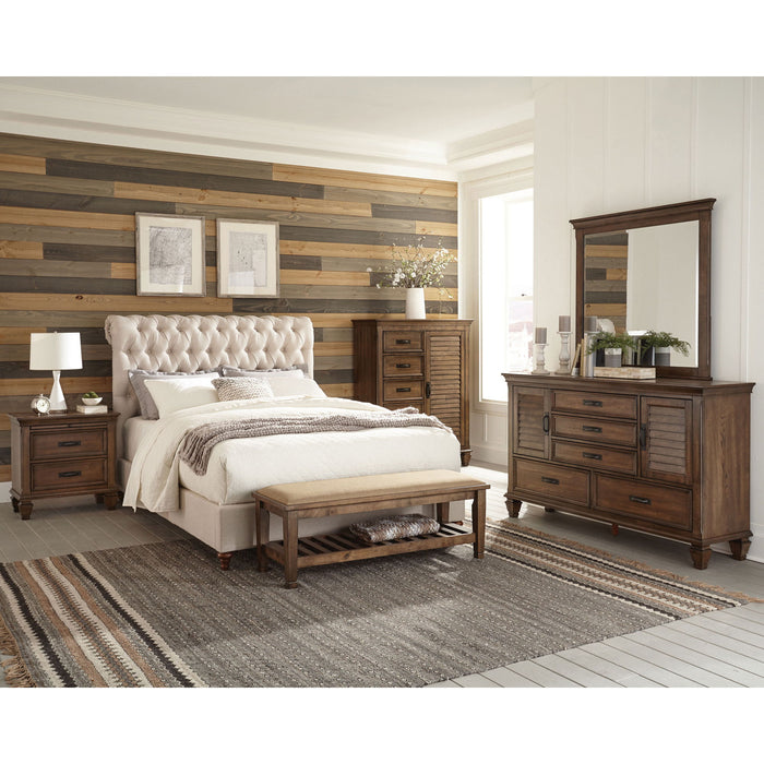 Clemence - Tufted Upholstered Bed With Rolled Back Design