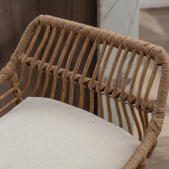 Modern Swivel Bar Stools Adjustable Counter Chairs With Footrest (Set of 2)