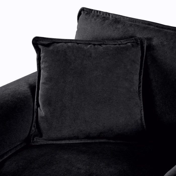 Oversized Chair With Movable Ottoman, Soft Upholstered Lounge Chair