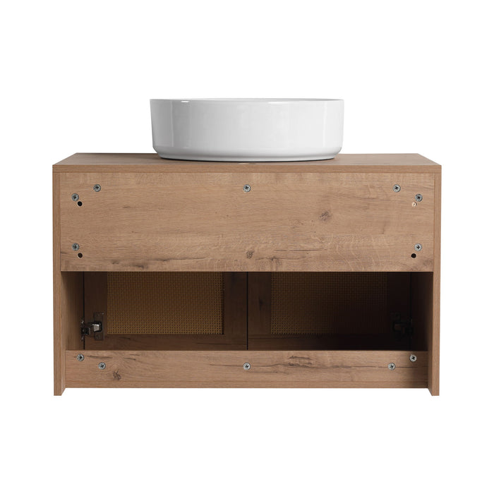 Bathroom Vanity & Art Sink, 2 Soft Close Doors, Float Mounting Design