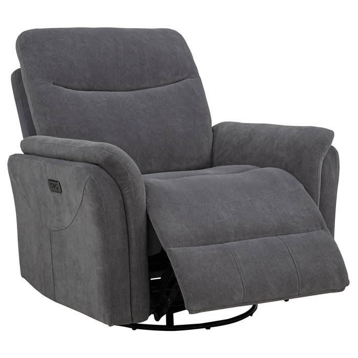 Beacon - Power Swivel Recliner With USB Charging And Adjustable Recline