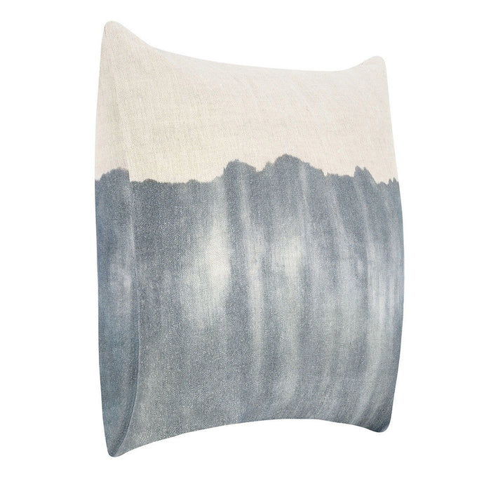 Cora - TL Pillow - Natural / Denim Blue