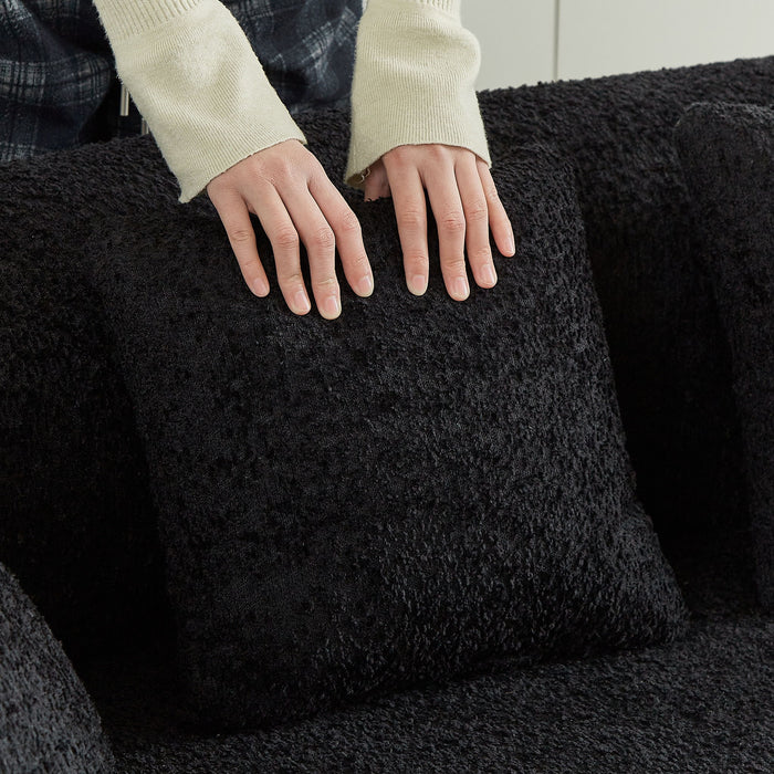 Curved Sectional Sofa With 6 Pillows