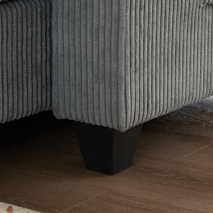 Convertible Chaise Lounge Sofa Chair With USB Ports, Cup Holders, Phone Holder And Storage