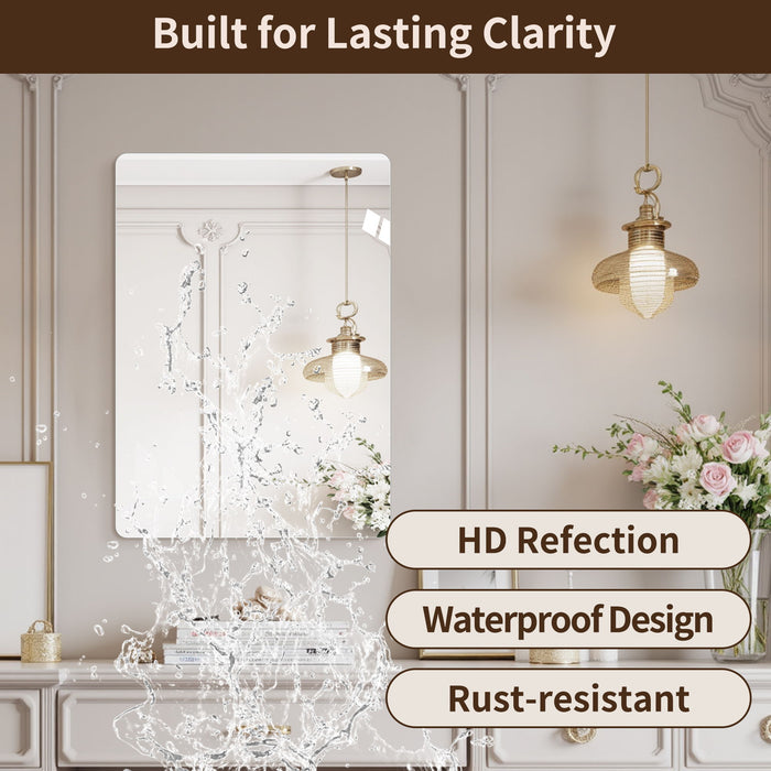Modern Frameless Bathroom Vanity Mirror