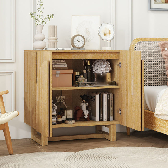 2 Door Cabinet, Suitable For Bedroom - Natural
