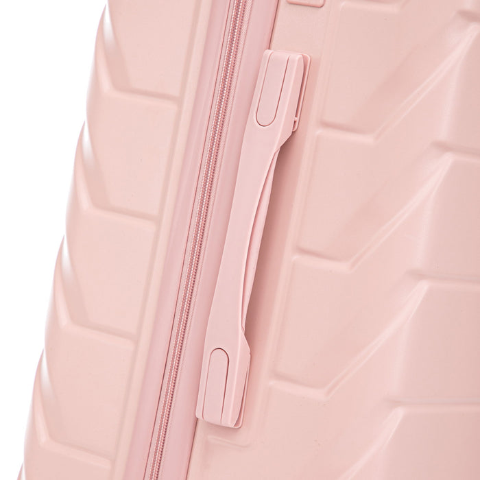 Hard Shell Luggage With Scratch Resistant Surface, 4 Wheels, Combination Lock & Side Hooks