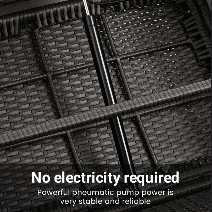 Adjustable Outdoor Lounge Chair, Plush Cushions & Extendable Footrest - Gray