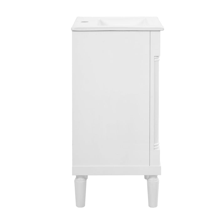 French Style Bathroom Cabinet With Sink, Adjustable Shelf