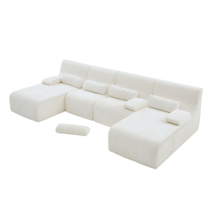 Oversized Sectional Sofa, Living Room Seating With Modular Design