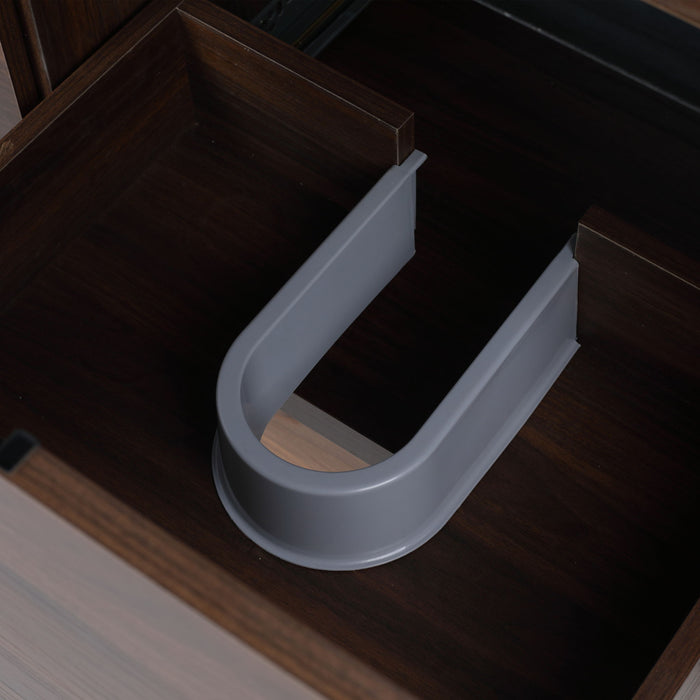 Floating Bathroom Vanity With Resin Sink And Soft Close Doors