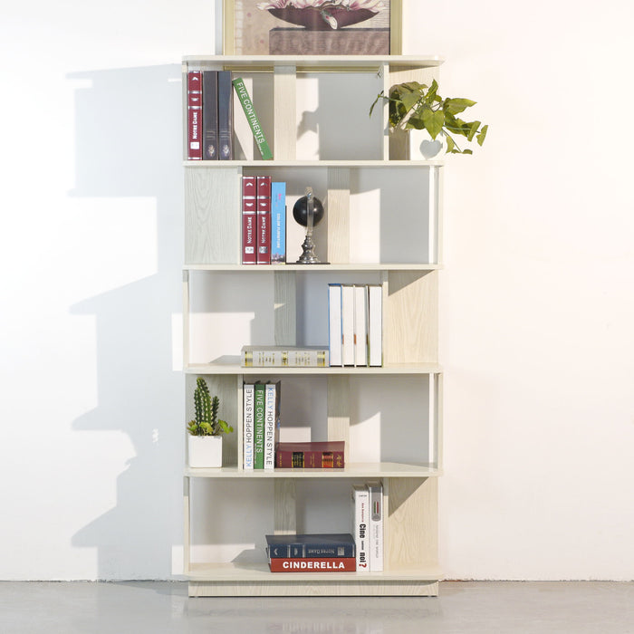 Modern 5 Tier Open Storage Bookcase