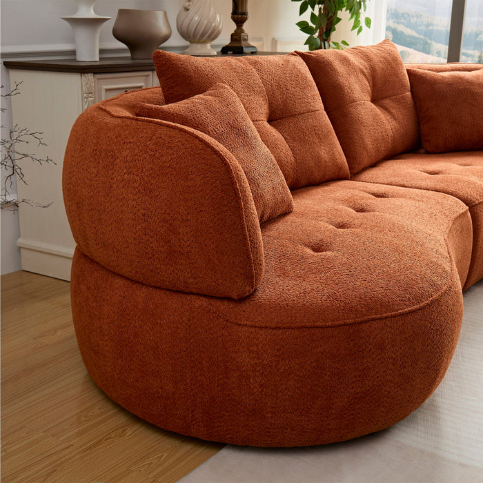 Modular Sofa, Durable Fabric, Solid Wood Frame, High Density Sponge Padding, Seating For 4