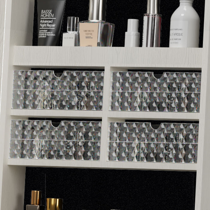Swivel Jewelry Cabinet With Full Length Mirror