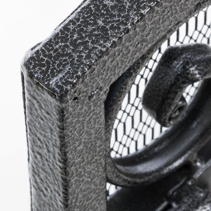 Mariella - Traditional Floral Iron Fireplace Screen With Ornate Design