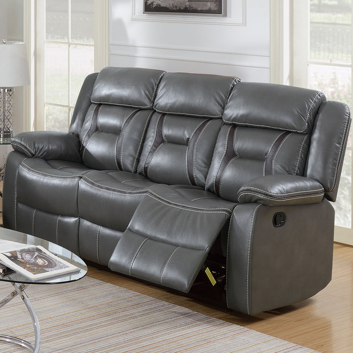 Modern Reclining Sofa With Pillow Arms And Headrest
