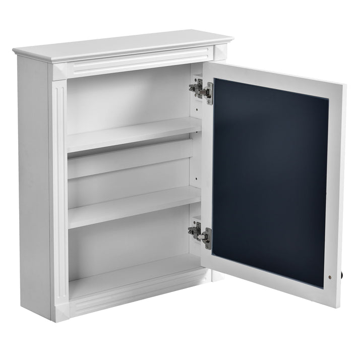 Wall Mounted Bathroom Storage Cabinet With Mirror, Medicine Cabinet With Height Adjustable Shelf