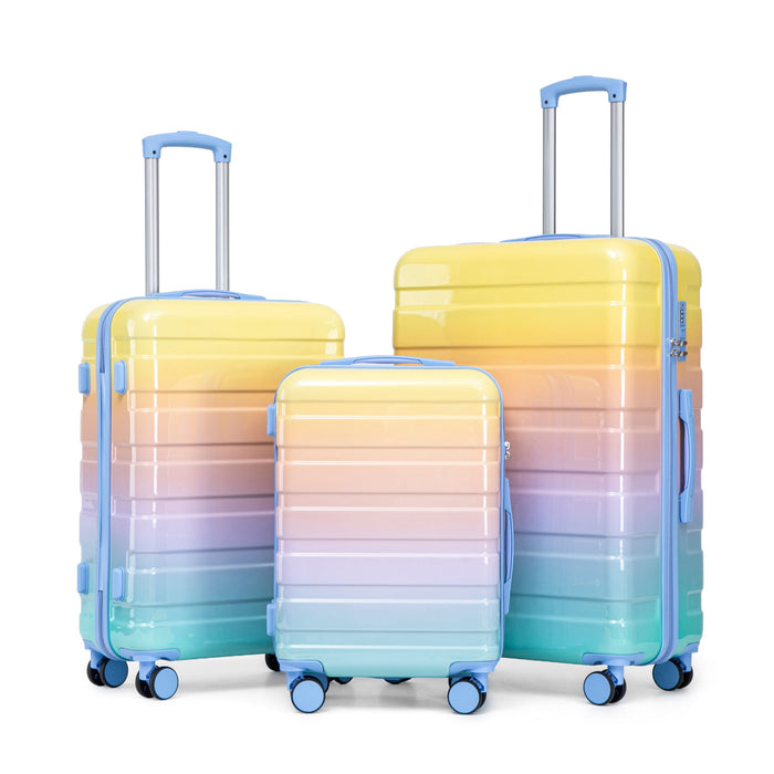 Luggage Set 20" /24" /28" With Combination Lock And Silent Wheels