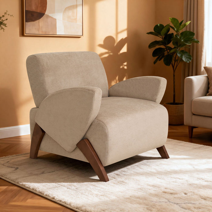 Lounge Accent Chair For Living Room - Beige Coffee