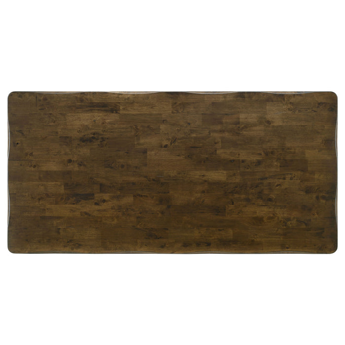 Carbon - Rectangular Dining Table With X Base Design - Brown