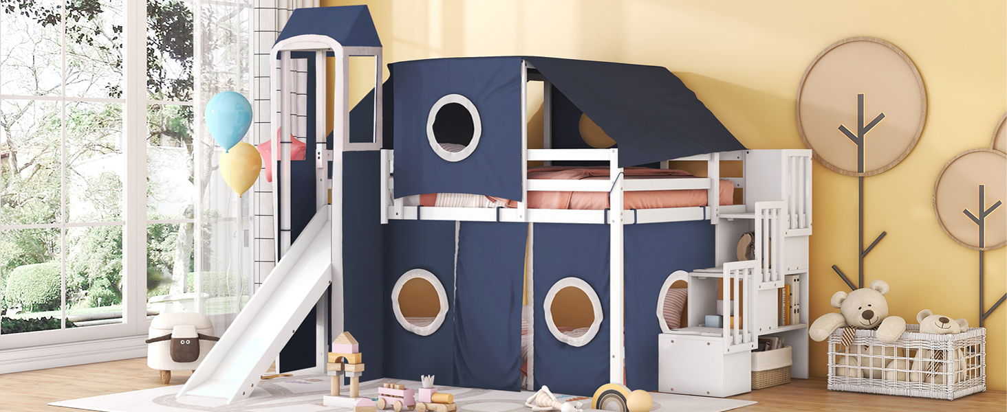 Loft Bed With Tent And Tower